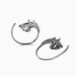 Bortwide "Wave Spiral" Slide Through Sterling Silver Earrings