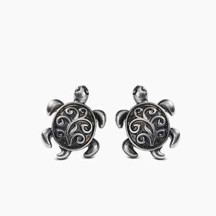 Bortwide "Sea Turtle" Sterling Silver Earrings