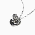 Bortwide "Romantic Heart" Locket Sterling Silver Necklace