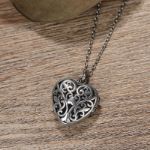 Bortwide "Romantic Heart" Locket Sterling Silver Necklace