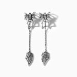 Bortwide "Spider Web" Sterling Silver Drop Earrings