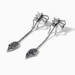 Bortwide "Spider Web" Sterling Silver Drop Earrings