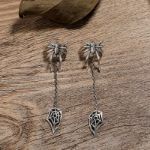 Bortwide "Spider Web" Sterling Silver Drop Earrings