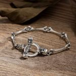 Bortwide "Bones" Skull Sterling Silver Bracelet（170mm）