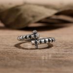 Bortwide "Screw Design" Sterling Silver Ring