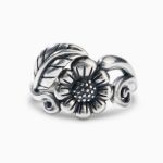 Bortwide "Sunflower" Leaf Sterling Silver Ring