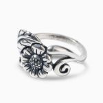 Bortwide "Sunflower" Leaf Sterling Silver Ring