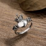 Bortwide "Wings & Crown" Heart Sterling Silver Ring