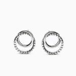 Bortwide "Rope Intertwining Circle" Sterling Silver Earrings