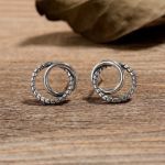 Bortwide "Rope Intertwining Circle" Sterling Silver Earrings