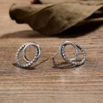 Bortwide "Rope Intertwining Circle" Sterling Silver Earrings