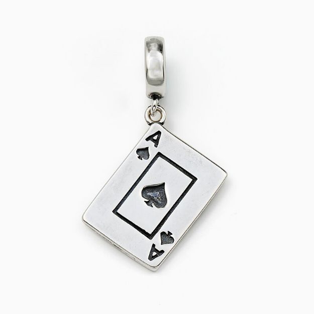 Bortwide "Spades" Poker Cards Sterling Silver Charm