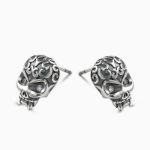 Bortwide "Celtic Culture" Skull Sterling Silver Earrings