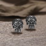 Bortwide "Celtic Culture" Skull Sterling Silver Earrings