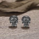 Bortwide "Celtic Culture" Skull Sterling Silver Earrings