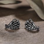 Bortwide "Gothic Style" Skeleton Sterling Silver Earrings