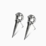 Bortwide "Cool Bird" Skull Sterling Silver Earrings