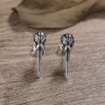 Bortwide "Cool Bird" Skull Sterling Silver Earrings