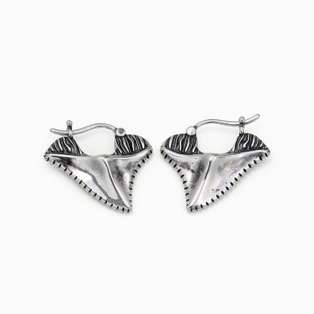 Bortwide "Shark Teeth" Sterling Silver Earrings