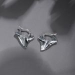 Bortwide "Shark Teeth" Sterling Silver Earrings