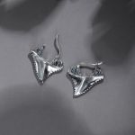 Bortwide "Shark Teeth" Sterling Silver Earrings