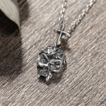 Bortwide "Celtic Culture" Skull Sterling Silver Necklace