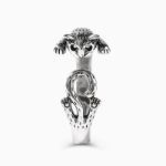 Bortwide "The Finger Pet" Cat Sterling Silver Open Ring