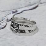 Bortwide "Punk Style" Belt Design Sterling Silver Ring