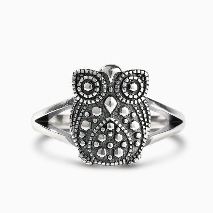 Bortwide "As Wise As An Owl" Sterling Silver Ring