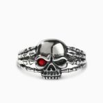 Bortwide "Demon Eye" Skull Skeleton Sterling Silver Ring