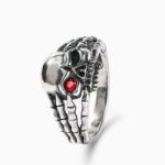 Bortwide "Demon Eye" Skull Skeleton Sterling Silver Ring