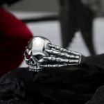 Bortwide "Demon Eye" Skull Skeleton Sterling Silver Ring