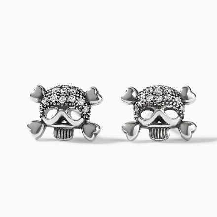 Bortwide "Skull and Bones" Sterling Silver Earrings