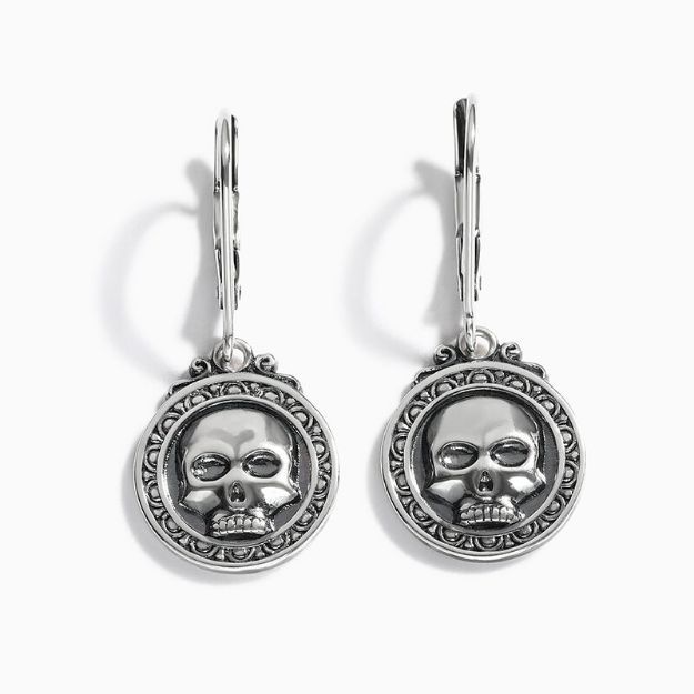 Bortwide "Gothic Skull" Sterling Silver Earrings