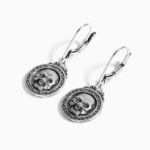 Bortwide "Gothic Skull" Sterling Silver Earrings