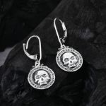 Bortwide "Gothic Skull" Sterling Silver Earrings