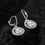 Bortwide "Gothic Skull" Sterling Silver Earrings