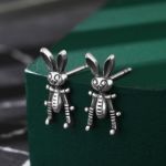 Bortwide "Mechanical Rabbit" Sterling Silver Earrings