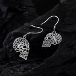 Bortwide "Hollow Skull" Sterling Silver Earrings