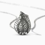 Bortwide "Get Close to Nature" Leaf Sterling Silver Necklace