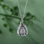 Bortwide "Get Close to Nature" Leaf Sterling Silver Necklace