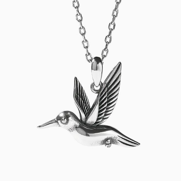 Bortwide "Hummingbird in Flight" Sterling Silver Necklace