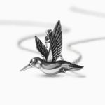 Bortwide "Hummingbird in Flight" Sterling Silver Necklace