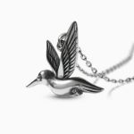 Bortwide "Hummingbird in Flight" Sterling Silver Necklace