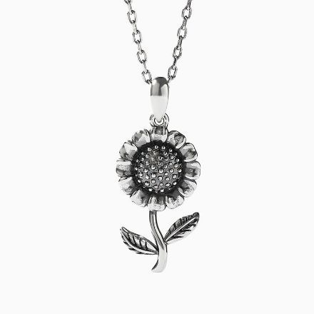 Bortwide "Blooming Sunflower" Sterling Silver Necklace