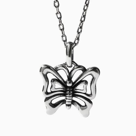 Bortwide "Fly Me to the Sky" Butterfly Sterling Silver Necklace