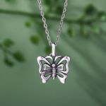 Bortwide "Fly Me to the Sky" Butterfly Sterling Silver Necklace