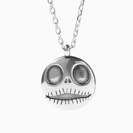 Bortwide "Demon of Light" Skull Design Sterling Silver Necklace