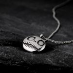 Bortwide "Demon of Light" Skull Design Sterling Silver Necklace