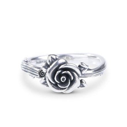 Bortwide Heart Leaves Rose Branch Ring